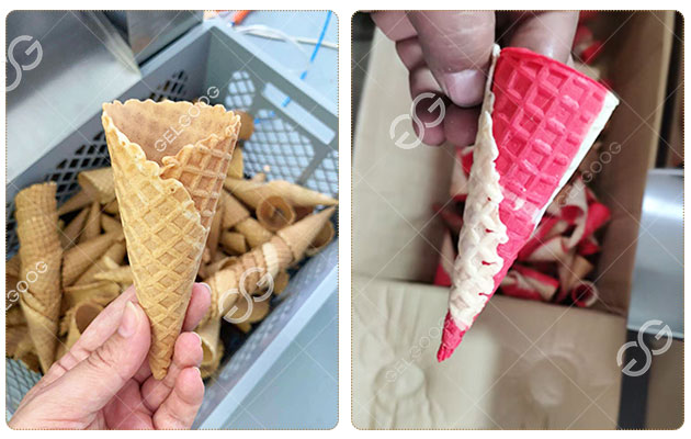 Máquina para fabricar conos de waffle