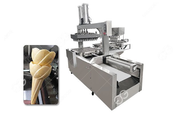 Máquina para hacer conos de helado en forma de tulipán | Máquina automática para hacer conos de helado